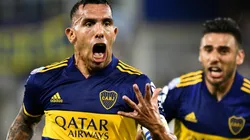 Libertad vs Boca Juniors: Carlos Tevez (left) and Eduardo Salvio of Boca Juniors (Getty).