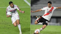Sao Paulo vs River Plate: Luciano of Sao Paulo (left) and Ignacio Fernández of River (Getty).