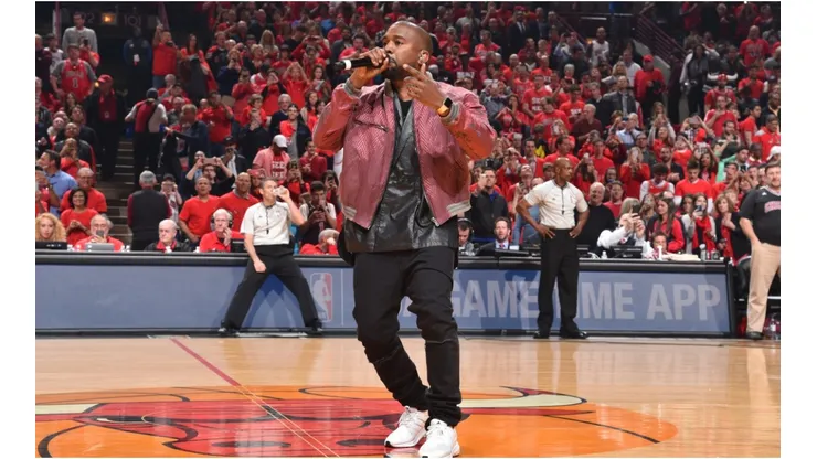 Kanye usually attends NBA games. (Getty)