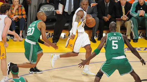 Garnett faced Kobe in the Finals in 2008 and 2010. (Getty)