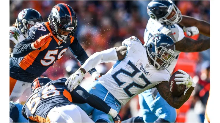 Derrick Henry will give the Broncos' defense a handful. (Getty)
