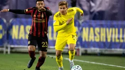 Alan Winn of Nashville SC and Jake Mulraney of Atlanta United. (Getty)