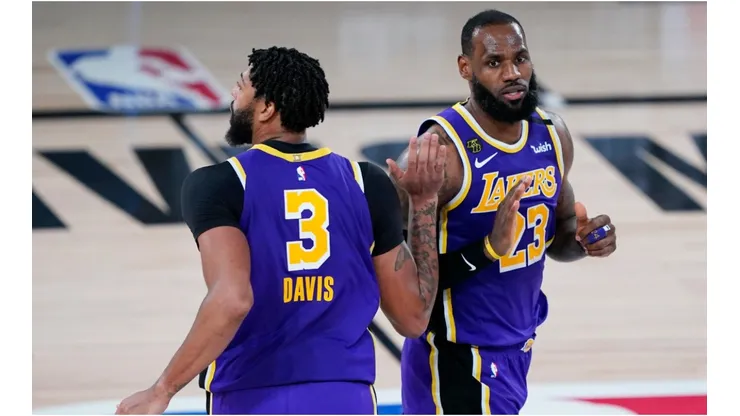 The Lakers traded for Davis in the offseason. (Getty)