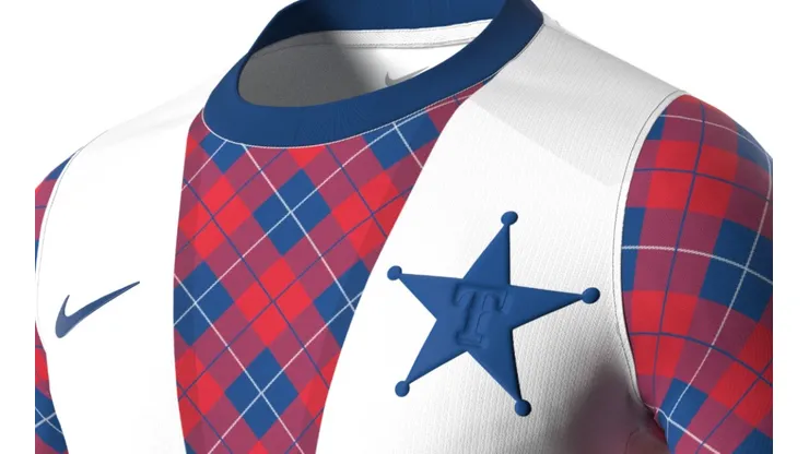 The Texas Rangers MLB soccer jersey inspired by the Lone Star state.