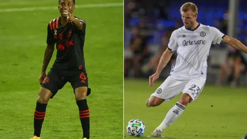 Kyle Duncan (left) and Kacper Przybylko. (Getty)