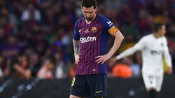 Lionel Messi is staying at Barcelona at least the end of the season (Getty).