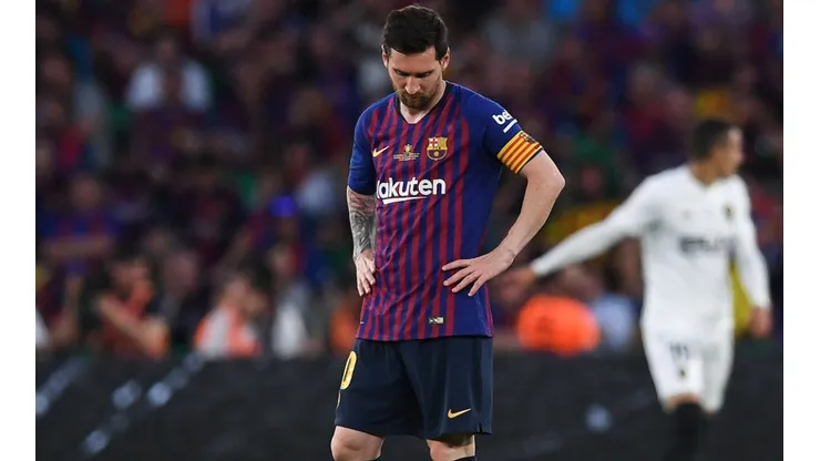 Lionel Messi is staying at Barcelona at least the end of the season (Getty).