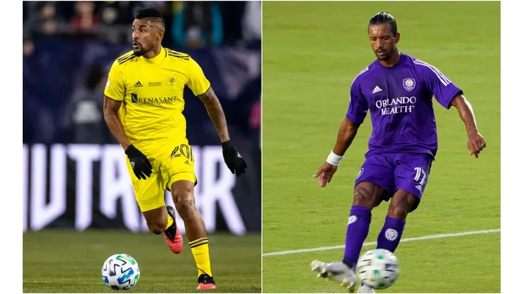 Nashville SC vs. Orlando City SC: Anibal Godoy (left) and Nani. (Getty)