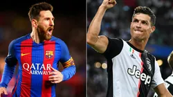 Lionel Messi (right) and Cristiano Ronaldo, two of the best soccer players ever (Getty).