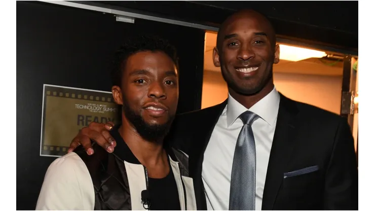 Kobe Bryant and Chadwick Boseman. (Getty)