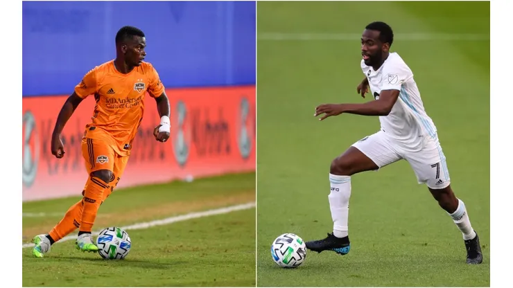 Houston Dynamo vs. Minnesota United: Darwin Quintero (left) and Kevin Molino. (Getty)