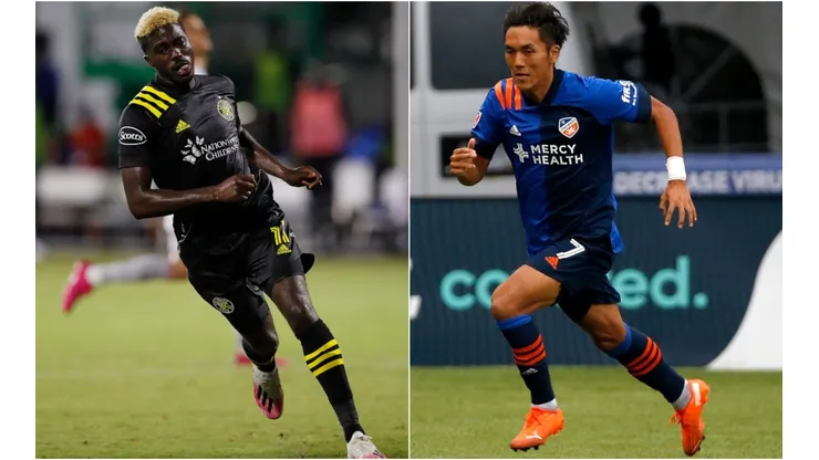 Gyasi Zardes (left) and Yuya Kubo. (Getty)