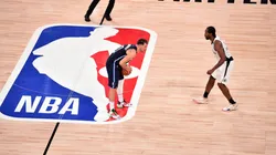 Kawhi Leonard guarding Luka Doncic. (Getty)
