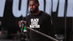 LeBron James was the first player to leve the meeting. (Getty)