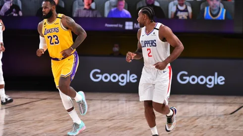 LeBron James and Kawhi Leonard. (Getty)