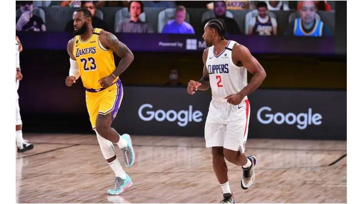 LeBron James and Kawhi Leonard. (Getty)