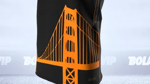 San Francisco Giants Golden Gate Bridge inspired soccer jersey.