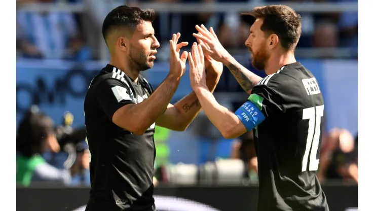 Lionel Messi (right) and Sergio Kun Agüero (Getty).