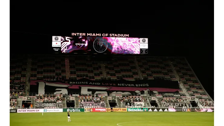 Inter Miami CF Stadium after announcing the MLS game between Inter Miami and Atlanta United was postponed (Getty).