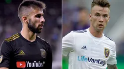 Real Salt Lake vs. LAFC: Diego Rossi of LAFC (left) and Albert Rusnak of Real Salt Lake (Getty).