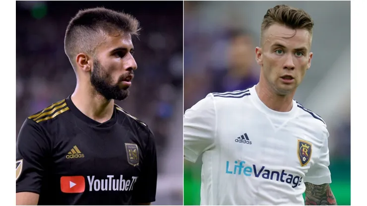 Real Salt Lake vs. LAFC: Diego Rossi of LAFC (left) and Albert Rusnak of Real Salt Lake (Getty).