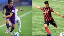 Atlanta United vs. Orlando City SC: Joao Moutinho of Orlando (left) and Gonzalo Martínez of Atlanta. (Getty)