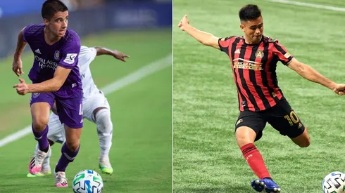 Atlanta United vs. Orlando City SC: Joao Moutinho of Orlando (left) and Gonzalo Martínez of Atlanta. (Getty)