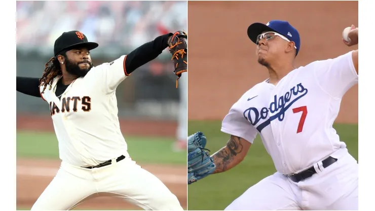 Johnny Cueto (Left) and Julio Urías. (Getty)