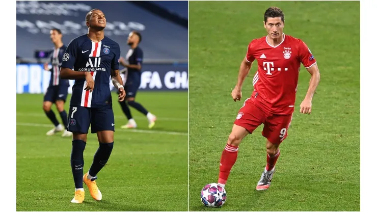 PSG vs. Bayern Munich: Kylian Mbappé (left) and Robert Lewandowski. (Getty)