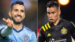 Maxi Moralez of NYCFC (Left) and Lucas Zelarayán. (Getty)