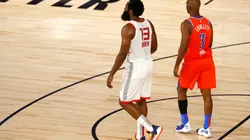 James Harden and Chris Paul. (Getty)