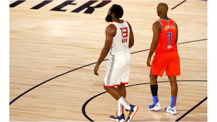 James Harden and Chris Paul. (Getty)