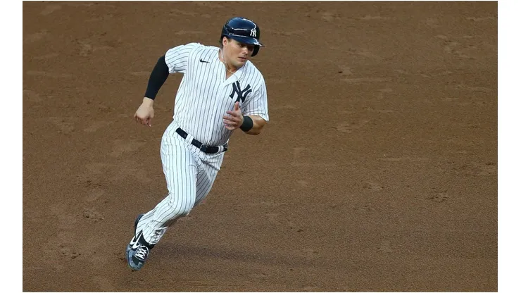 Luke Voit of the New York Yankees runs the bases after a home run. (Getty)