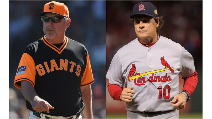 Bruce Bochy and Tony La Russa have 3 World Series titles each. (Getty)