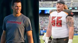 Tom Brady (left) had some demands for his center Ryan Jensen. (Getty)