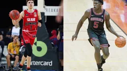 LaMelo Ball (left) and Anthony Edwards. (Getty)