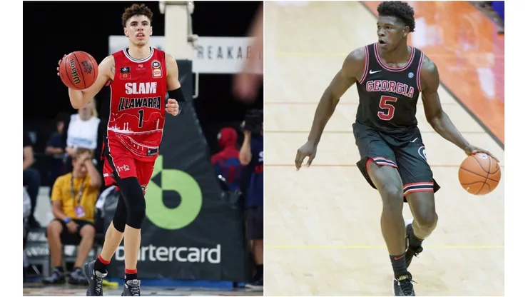 LaMelo Ball (left) and Anthony Edwards. (Getty)