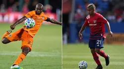 Houston Dynamo vs. FC Dallas: Oscar Boniek of the Houston Dynamo (left) and Michael Barrios of the FC Dallas (Getty).