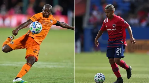 Houston Dynamo vs. FC Dallas: Oscar Boniek of the Houston Dynamo (left) and Michael Barrios of the FC Dallas (Getty).