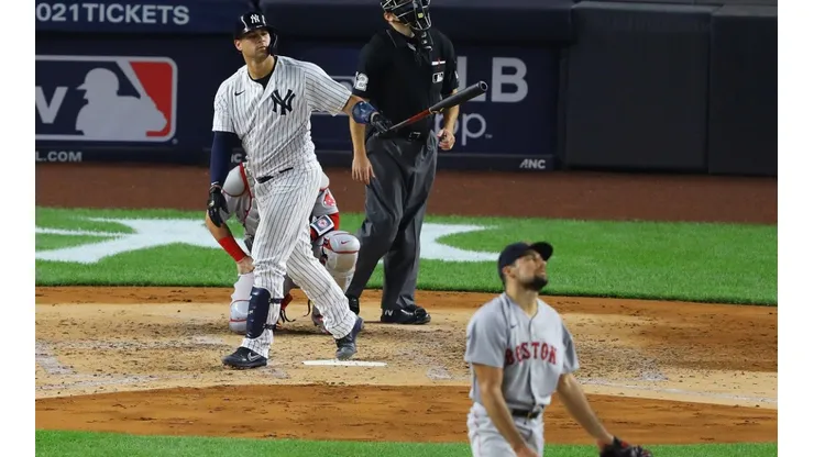Gary Sanchez of the New York Yankees homered vs. the Boston Red Sox (Getty)