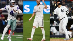 Dak Prescott, Karim Benzema & Gleyber Torres. (Getty)