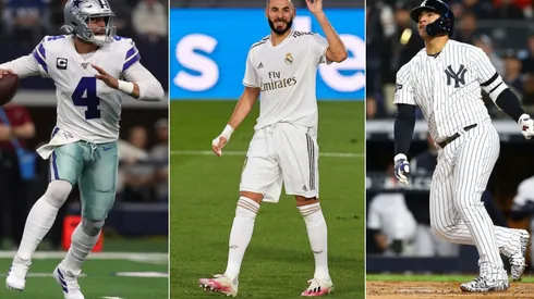 Dak Prescott, Karim Benzema & Gleyber Torres. (Getty)