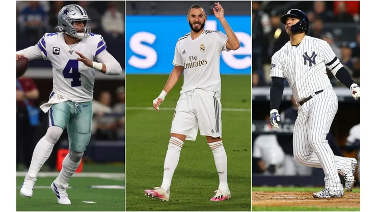 Dak Prescott, Karim Benzema & Gleyber Torres. (Getty)