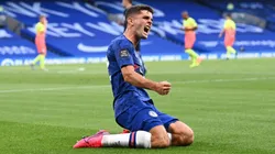 Christian Pulisic of Chelsea celebrates after scoring a goal against Manchester City (Getty).