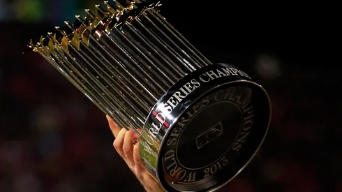 The most coveted prize in all of Baseball: The World Series trophy (Getty).