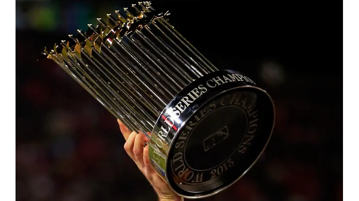 The most coveted prize in all of Baseball: The World Series trophy (Getty).