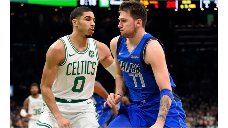 Jayson Tatum & Luka Doncic. (Getty)