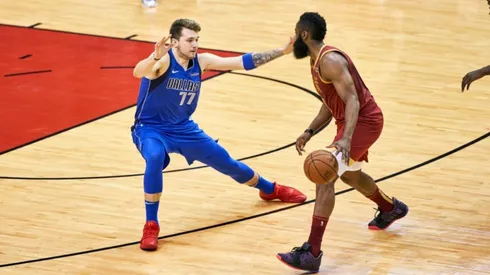 Luka Doncic & James Harden. (Getty)