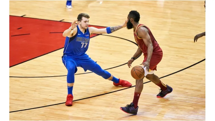 Luka Doncic & James Harden. (Getty)