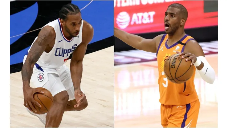 Kawhi Leonard (left) & Chris Paul. (Getty)
